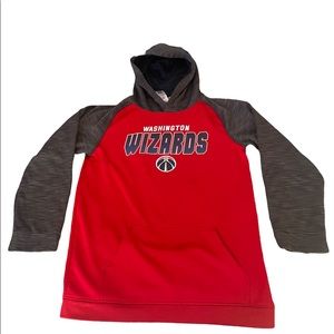 NBA Wizards Hoodie, Kids Size Extra Large, Red and Grey
